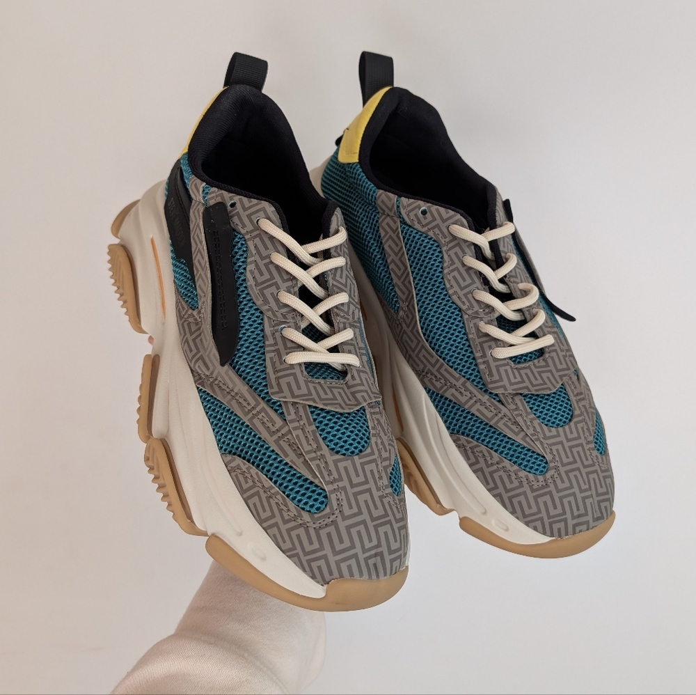 Steve Madden Sneakers, Possession Teal Multi, Basically New, Size 10